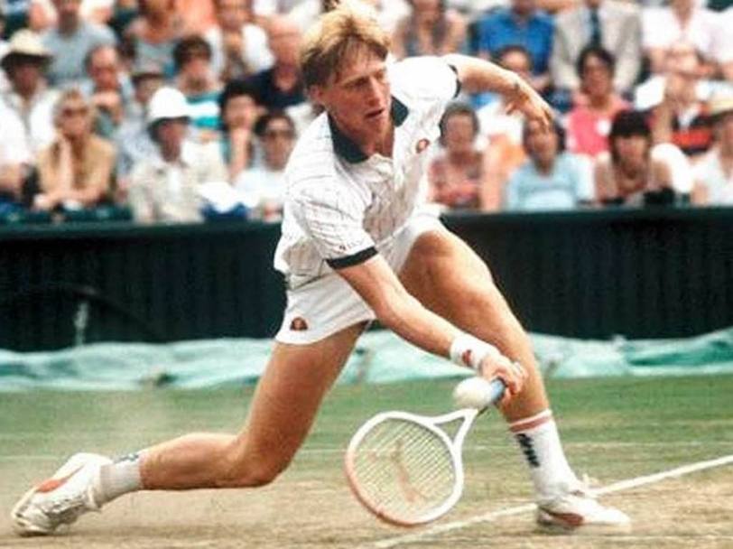 Boris Becker a Wimbledon nel 1985